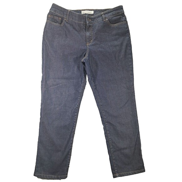 Chico's Platinum Jeans Womens Sz 2 Plus 36" Waist Denim Blue Stretch High Waist - Picture 1 of 11